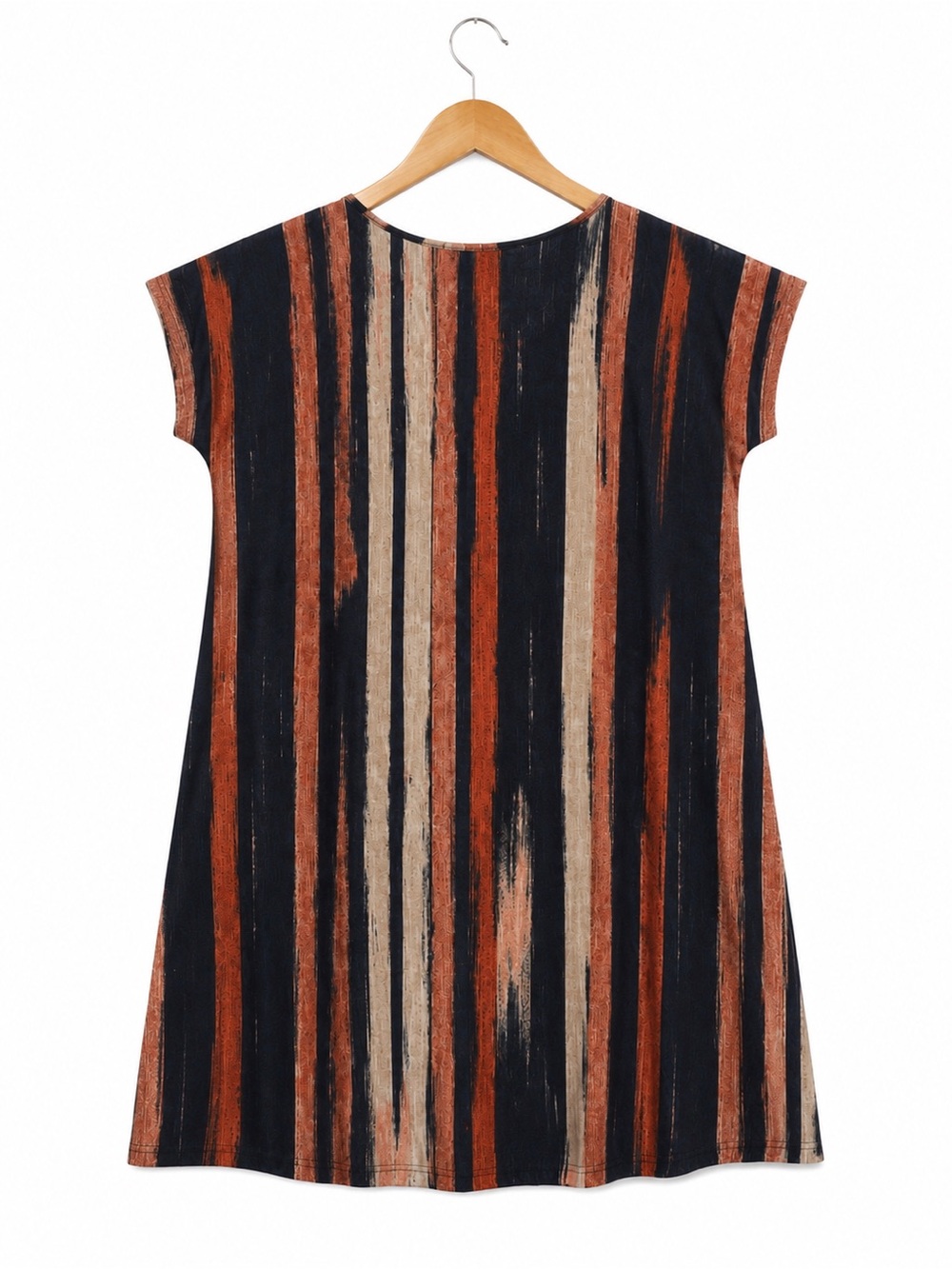 EMERY ROSE Batwing Sleeve Brush Stroke Print T-Shirt Shift Dress Sz. XL - Picture 3 of 8